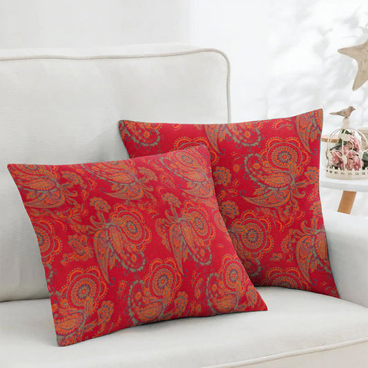 Taies d'oreiller carrées en coton jacquard à imprimé cachemire (2 pièces) - 45cm x 45cm - image 1