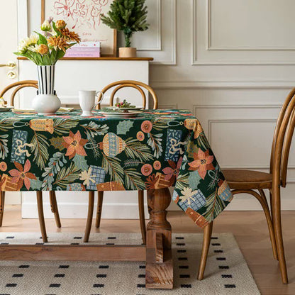 Nappe jacquard à motifs végétaux et floraux - image 4