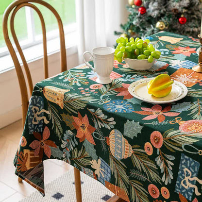Nappe jacquard à motifs végétaux et floraux - image 5