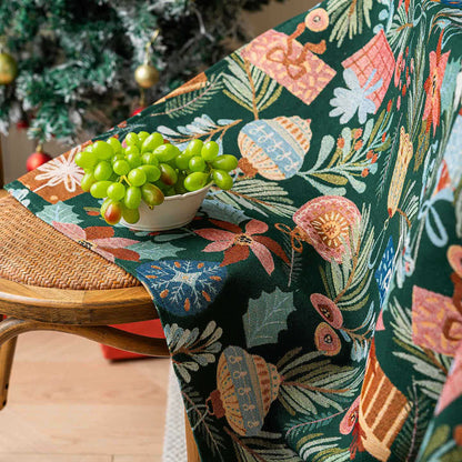 Nappe jacquard à motifs végétaux et floraux - image 7