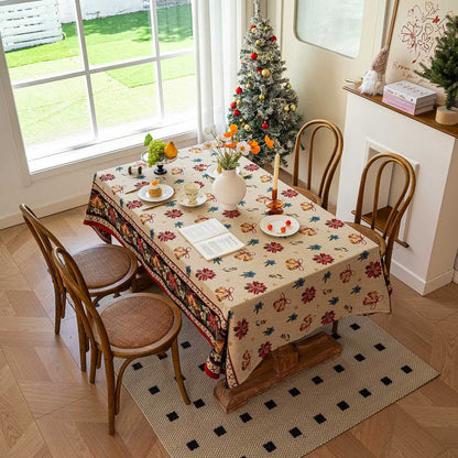 Nappe jacquard à motif floral cloche de Noël - image 3