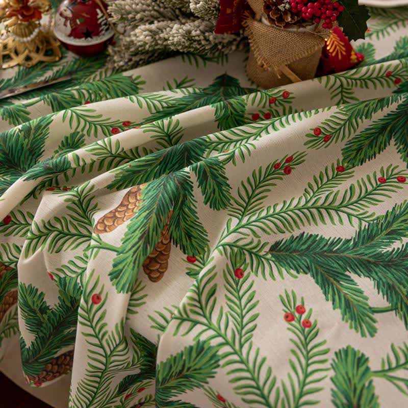 Nappe avec imprimé pommes de pin de Noël - image 5