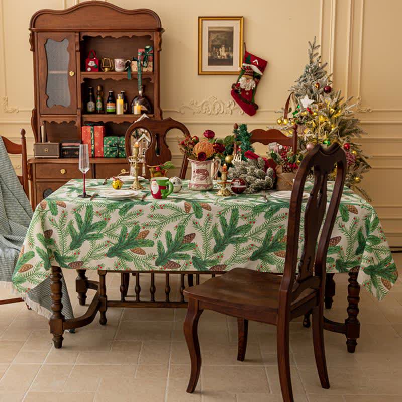 Nappe avec imprimé pommes de pin de Noël - image 3