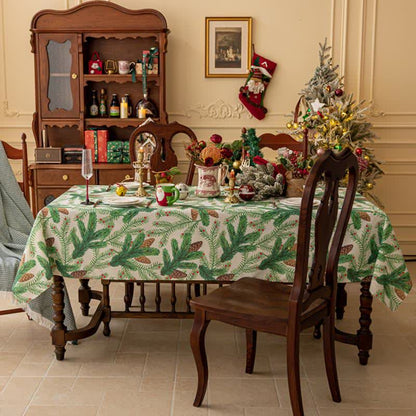Nappe avec imprimé pommes de pin de Noël - image 3
