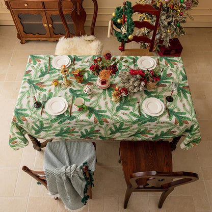 Nappe avec imprimé pommes de pin de Noël - image 4