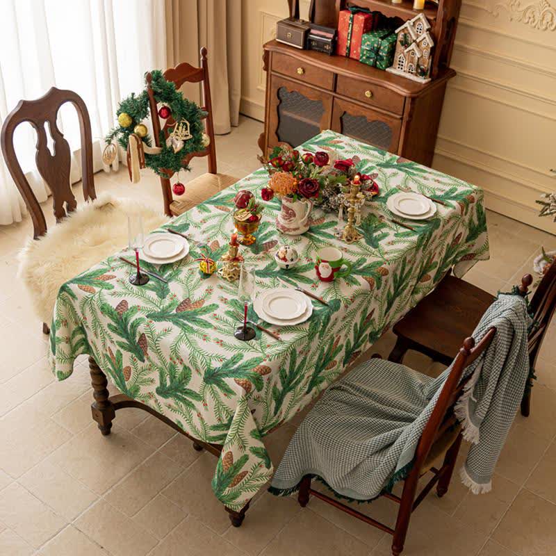 Nappe avec imprimé pommes de pin de Noël - image 2