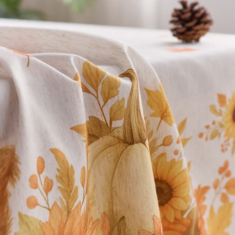Nappe imperméable avec récolte de tournesols et de citrouilles - image 7