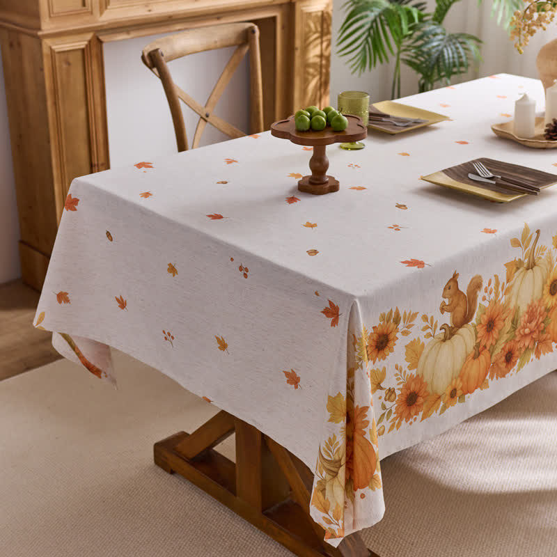 Nappe imperméable avec récolte de tournesols et de citrouilles - image 4