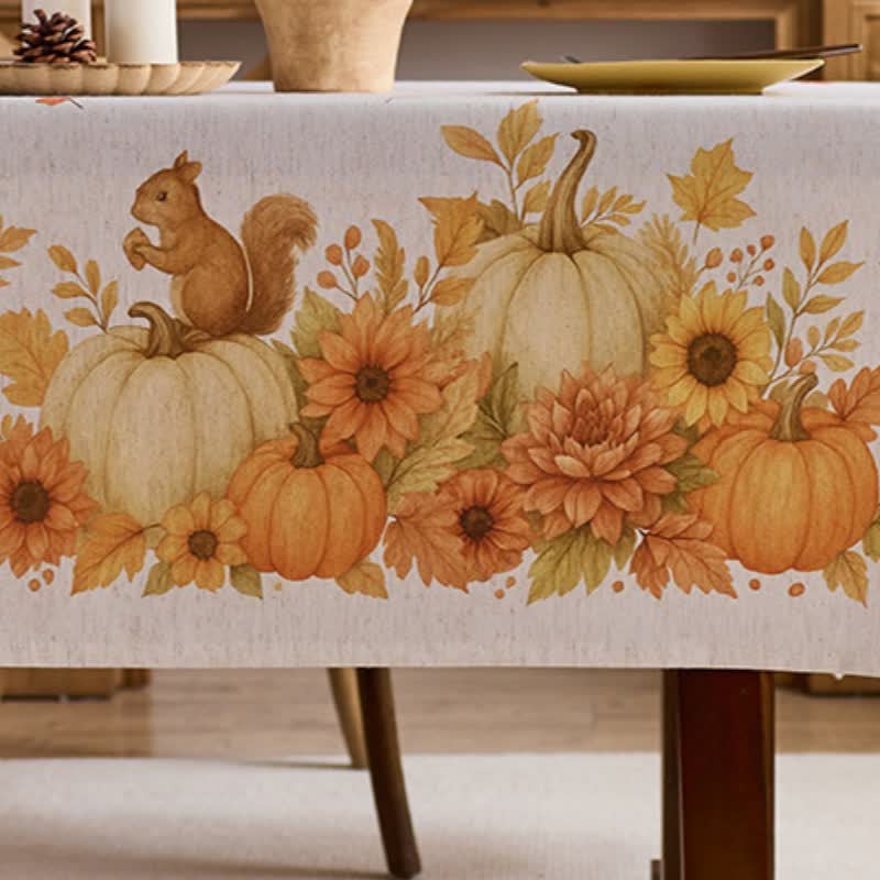Nappe imperméable avec récolte de tournesols et de citrouilles - image 6