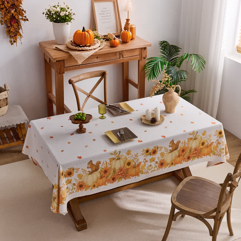 Nappe imperméable avec récolte de tournesols et de citrouilles - image 3