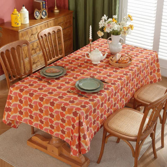 Nappe avec des feuilles d'érable en automne - Rond - 123 cm - image 1