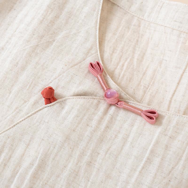 Ensemble de vêtements de détente de style oriental avec boutons - image 5