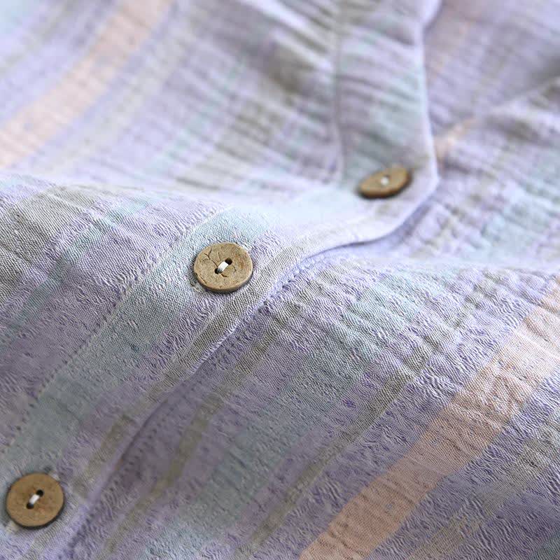 Ensemble loungewear en gaze de coton rayée - image 12