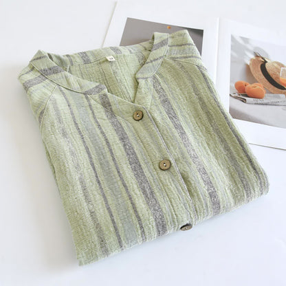 Ensemble loungewear en gaze de coton rayée - image 20