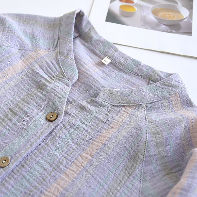 Ensemble loungewear en gaze de coton rayée - image 11