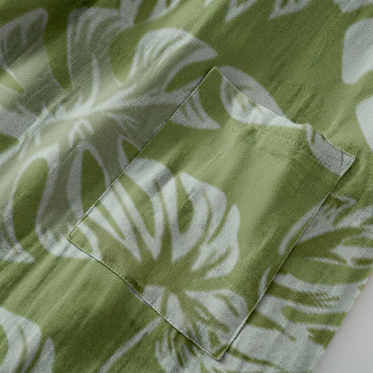 Peignoir kimono en gaze de coton à imprimé monstera - image 5