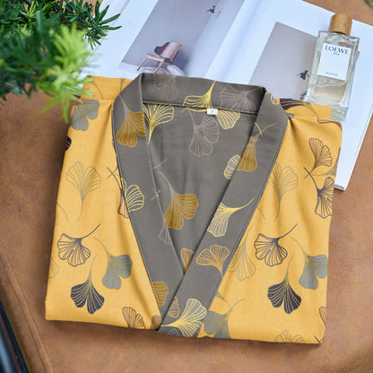 Peignoir kimono en gaze de coton « Ginkgo Biloba » - image 26