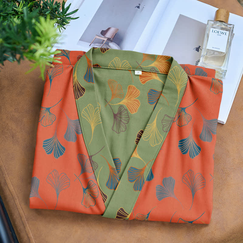 Peignoir kimono en gaze de coton « Ginkgo Biloba » - image 20
