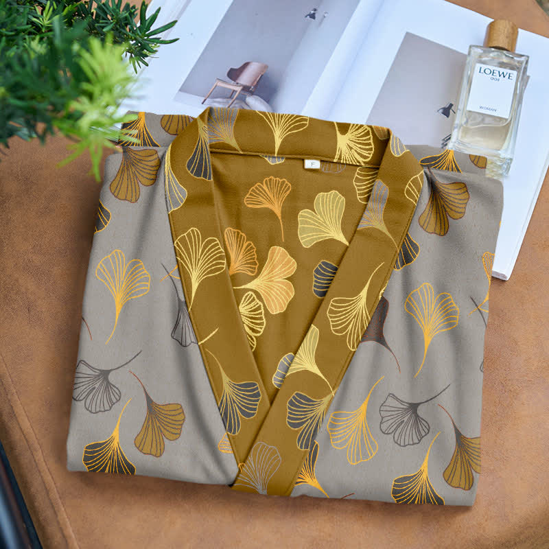 Peignoir kimono en gaze de coton « Ginkgo Biloba » - image 18