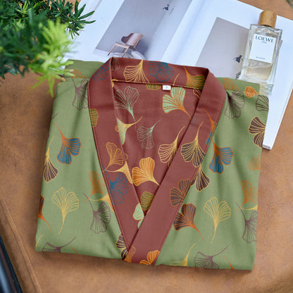 Peignoir kimono en gaze de coton « Ginkgo Biloba » - image 15