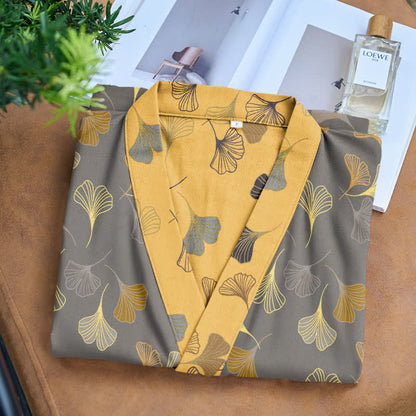 Peignoir kimono en gaze de coton « Ginkgo Biloba » - image 12
