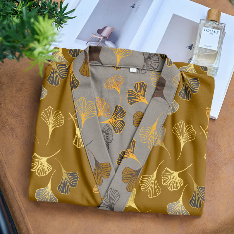 Peignoir kimono en gaze de coton « Ginkgo Biloba » - image 39