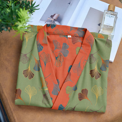 Peignoir kimono en gaze de coton « Ginkgo Biloba » - image 24