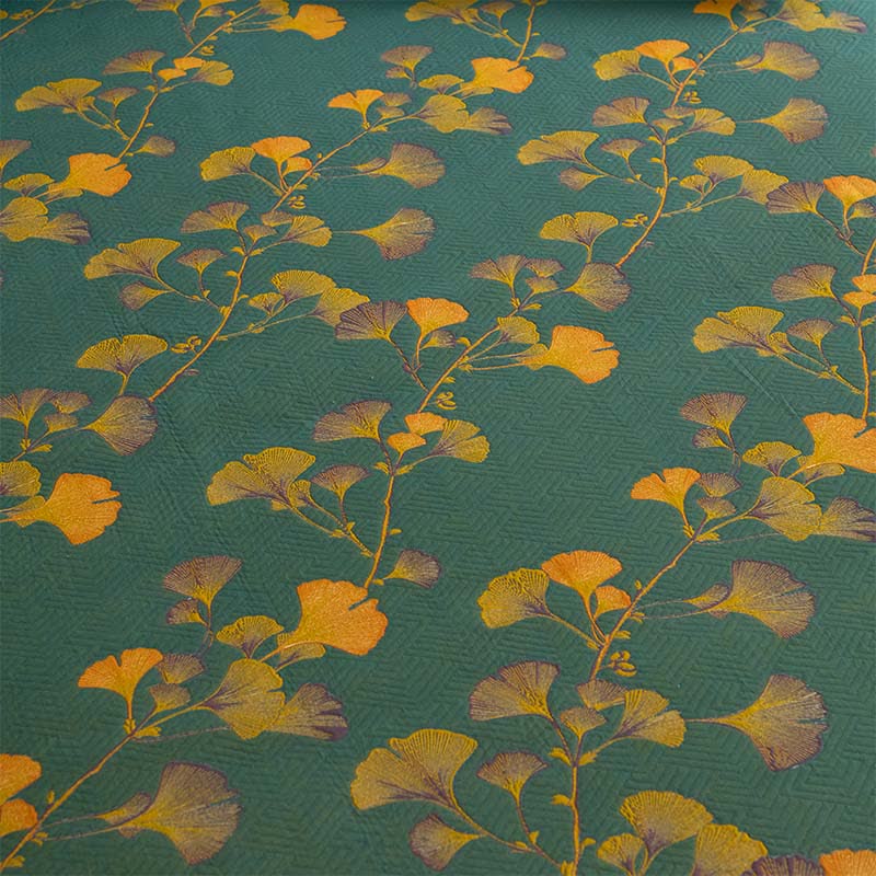 Grand drap housse en coton avec feuilles de ginkgo - image 9