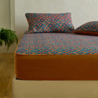 Drap-housse en coton à motif géométrique rétro - image 4
