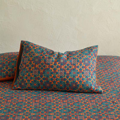 Drap-housse en coton à motif géométrique rétro - image 5