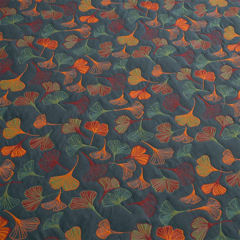 Drap housse en gaze de coton naturel « Ginkgo » - image 7