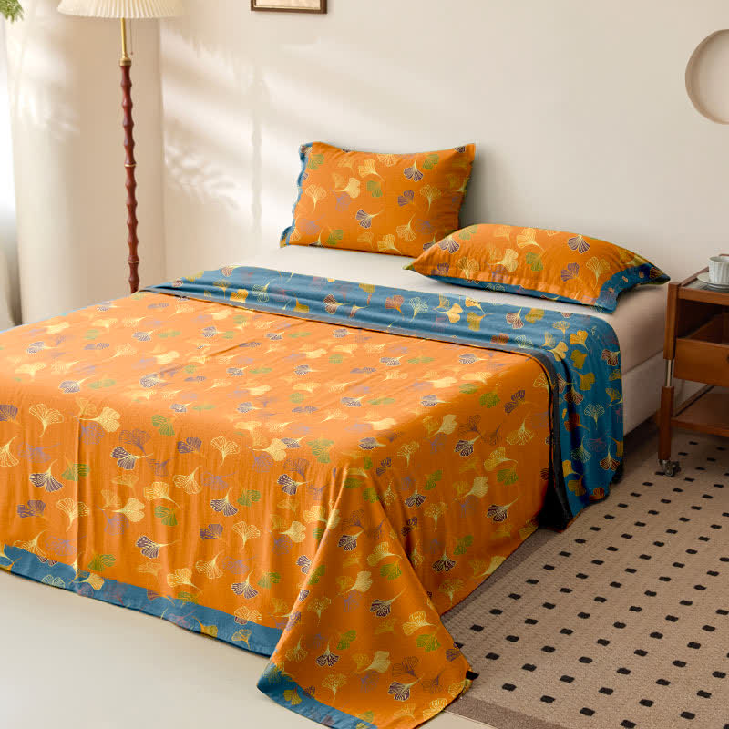 Couvre-lit jacquard en gaze de coton « Ginkgo Biloba » - image 6