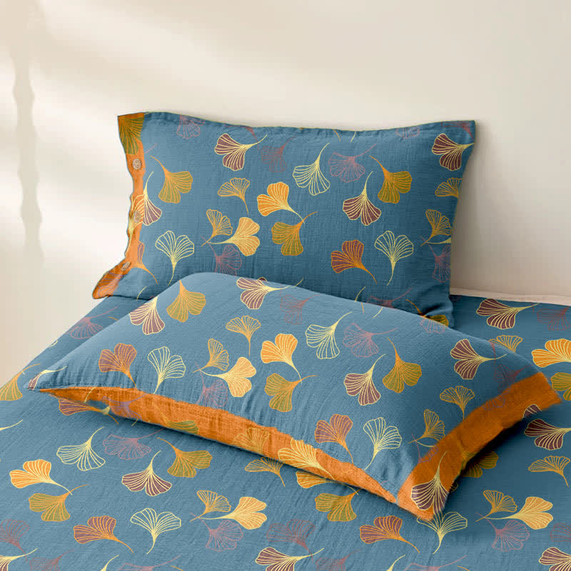 Couvre-lit jacquard en gaze de coton « Ginkgo Biloba » - image 3