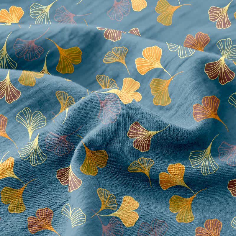 Couvre-lit jacquard en gaze de coton « Ginkgo Biloba » - image 4