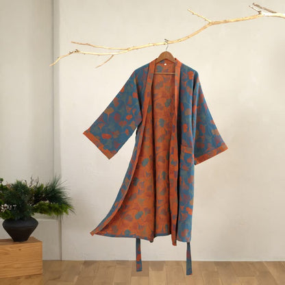 Peignoir kimono en gaze de coton « Ginkgo Biloba » - image 9