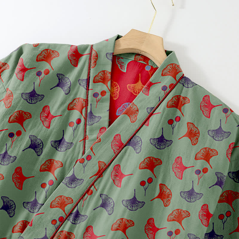 Ensemble de vêtements d'intérieur kimono en coton biologique Ginkgo - image 19