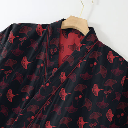 Ensemble de vêtements d'intérieur kimono en coton biologique Ginkgo - image 4