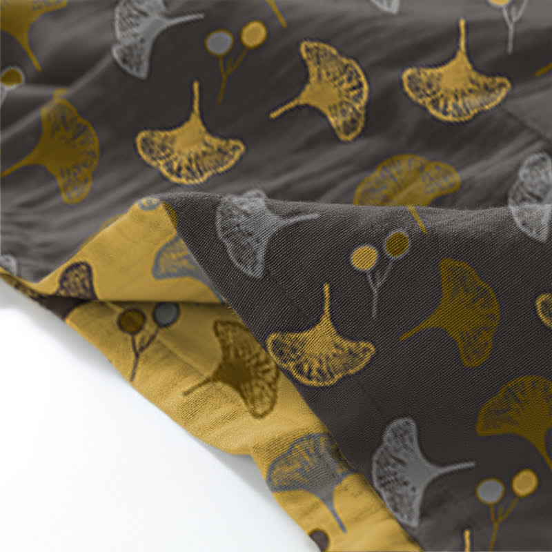 Ensemble de vêtements d'intérieur kimono en coton biologique Ginkgo - image 11