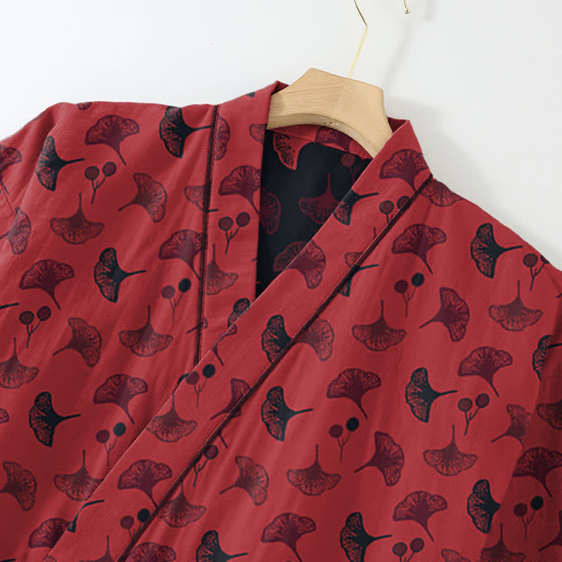 Ensemble de vêtements d'intérieur kimono en coton biologique Ginkgo - image 7