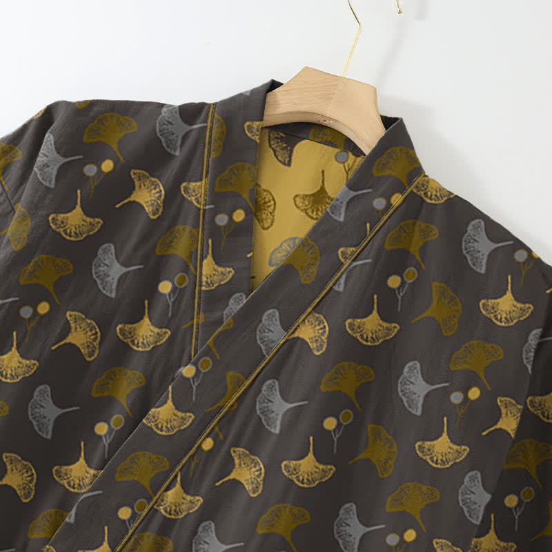 Ensemble de vêtements d'intérieur kimono en coton biologique Ginkgo - image 10