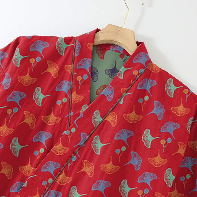 Ensemble de vêtements d'intérieur kimono en coton biologique Ginkgo - image 16