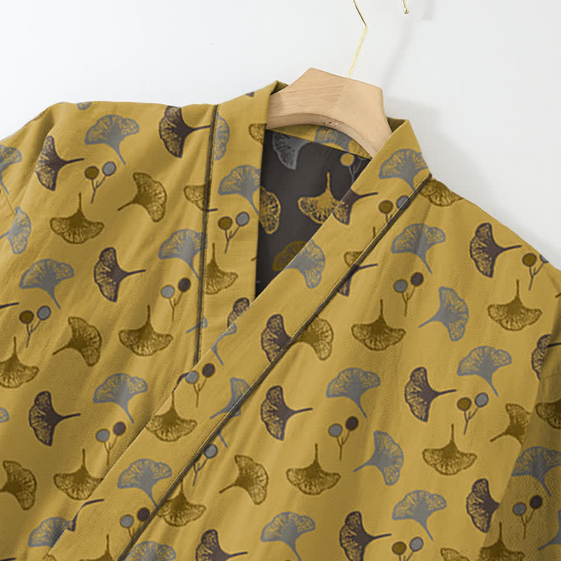 Ensemble de vêtements d'intérieur kimono en coton biologique Ginkgo - image 13