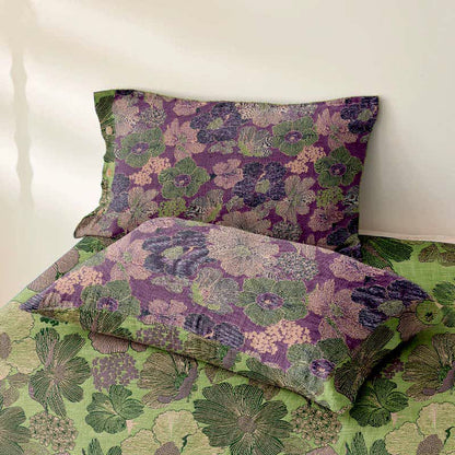 Couvre-lit jacquard en gaze de coton à motif fleur de pêcher - image 3