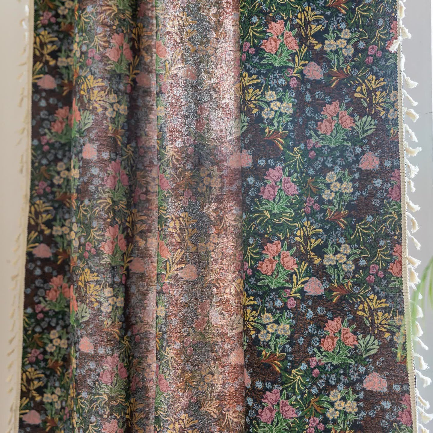 Rideau à pompons à motif floral rétro - image 7