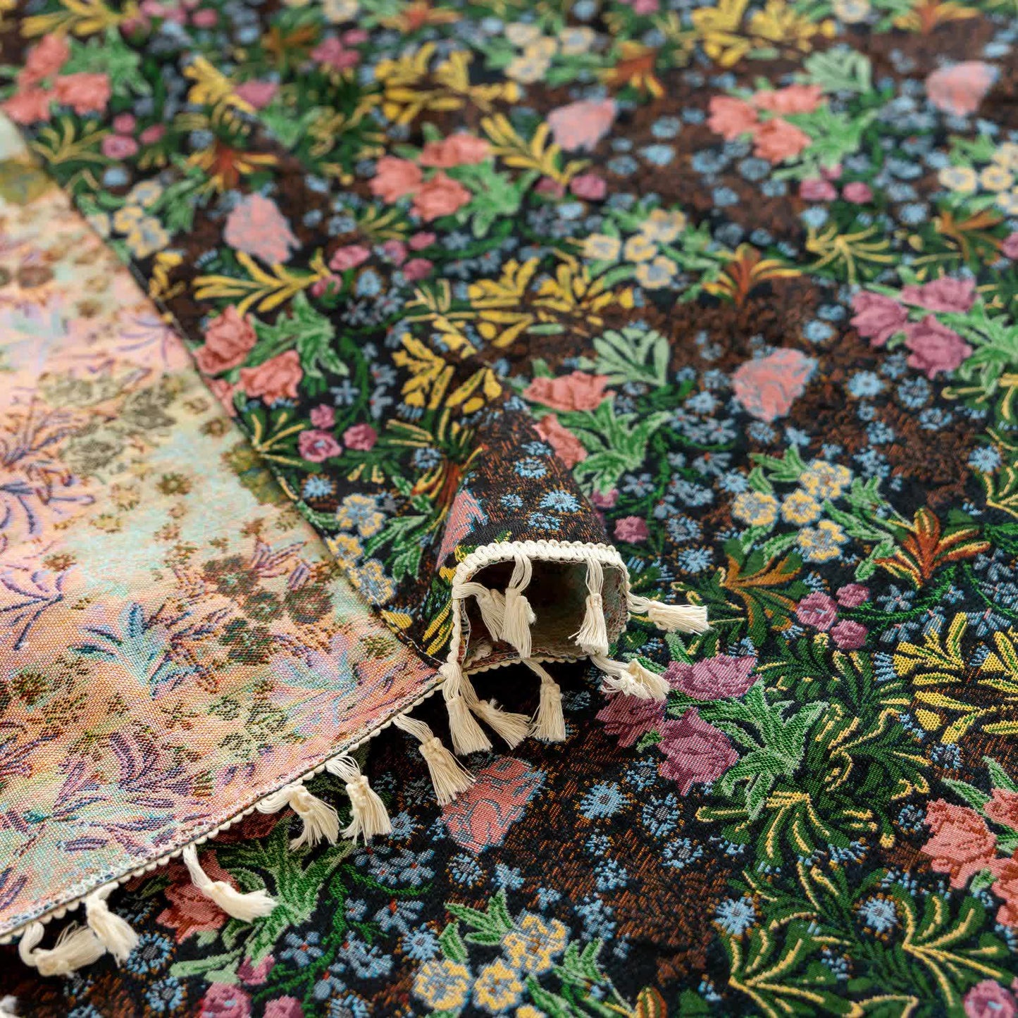 Rideau à pompons à motif floral rétro - image 9