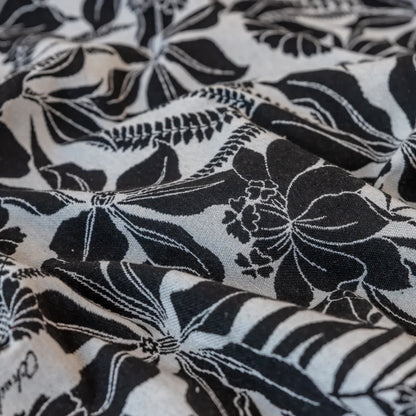 Rideau vintage noir avec pompon fleuri - image 10