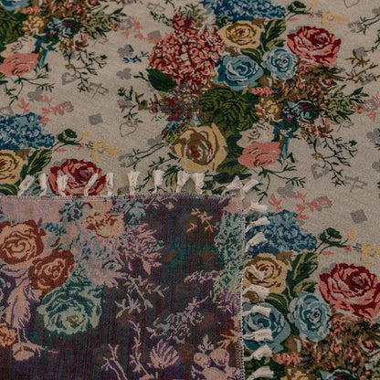 Rideau à pompons rétro coloré avec roses - image 9
