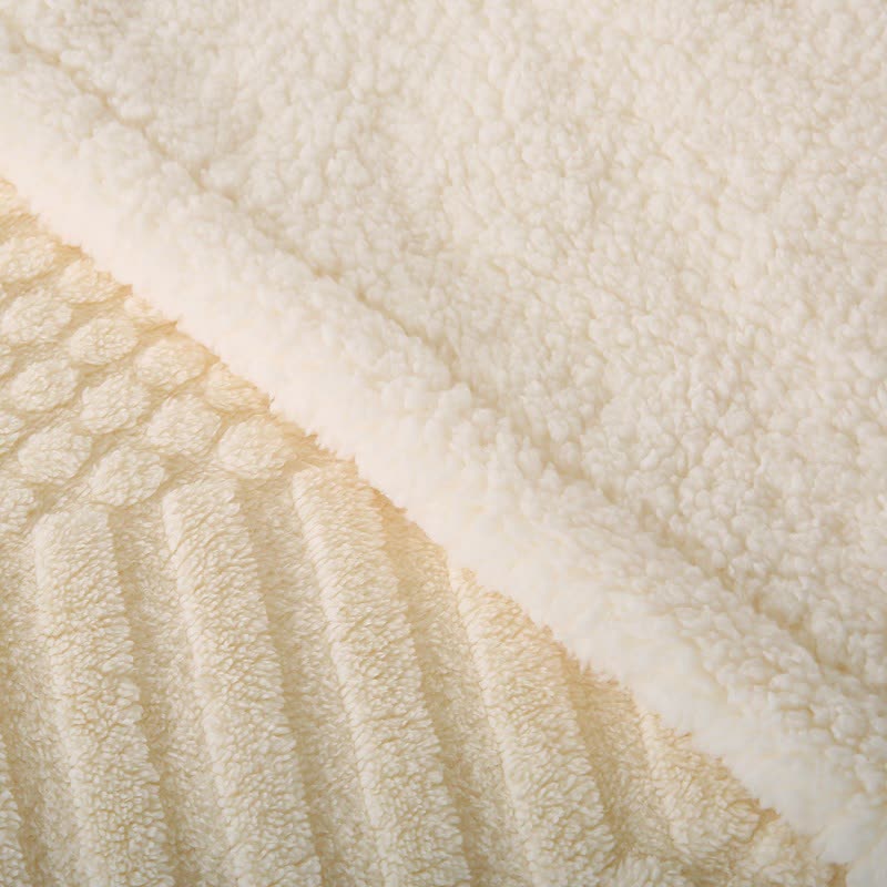 Couverture polaire texturée de couleur unie - image 7