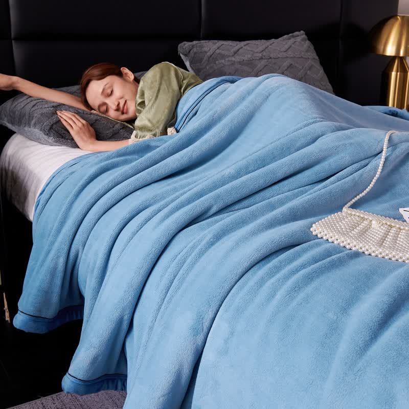 Couverture unie au style minimaliste - Bleu de la mer - 200cm x 230cm - image 18
