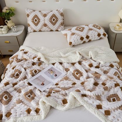 Couverture en jacquard sherpa bohème - image 3